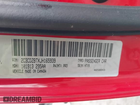 ✅ 2018 Dodge Challenger R/T • VIN: 2C3CDZBTXJH165939 • Лот: 41957214. Опубликован ранее на IAAI с пробегом 101 414 миль. Бесплатный доступ к архиву аукционных продаж из США и подробный отчёт об истории автомобиля на DreamBid. Изображение 9.