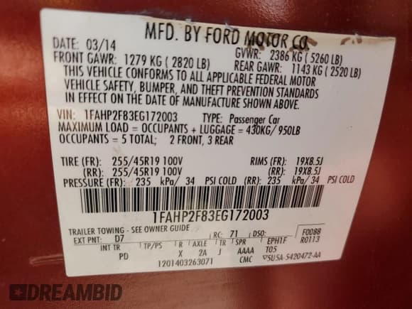 ✅ 2014 Ford Taurus Limited • VIN: 1FAHP2F83EG172003 • Lot: 55160235. Wystawiony na Copart z przebiegiem 162 201 mil. Bezpłatny archiwum sprzedaży aukcyjnych z USA i szczegółowy raport historii pojazdu na DreamBid. Zdjęcie 12.