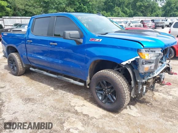 2022 Chevrolet Silverado 1500 Custom Trail Boss with VIN 3GCPDCED8NG662329, listed as a IAAI auction lot 42463966 with 72,370 mi miles and . Bid and sale history available at DreamBid. Image 1.