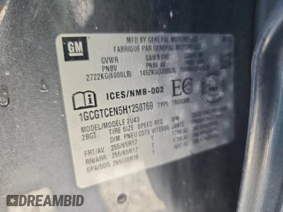 ✅ 2017 Chevrolet Colorado 4WD LT • VIN: 1GCGTCEN5H1250769 • Лот: 90231425. Опубликован ранее на Copart с пробегом 104 848 миль. Бесплатный доступ к архиву аукционных продаж из США и подробный отчёт об истории автомобиля на DreamBid. Изображение 12.