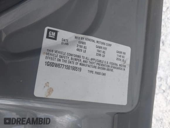 ✅ 2005 Cadillac STS • VIN: 1G6DW677150190519 • Лот: 42412561. Опубликован ранее на IAAI с пробегом 108 444 миль. Бесплатный доступ к архиву аукционных продаж из США и подробный отчёт об истории автомобиля на DreamBid. Изображение 9.