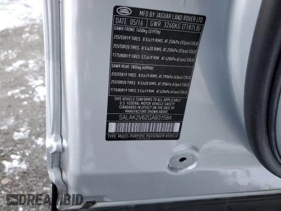✅ 2016 Land Rover LR4 HSE Lux • VIN: SALAK2V62GA831584 • Лот: 37397774. Опубликован ранее на Copart с пробегом 41 455 миль. Бесплатный доступ к архиву аукционных продаж из США и подробный отчёт об истории автомобиля на DreamBid. Изображение 13.
