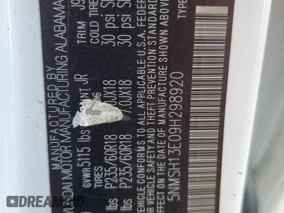 ✅ 2009 Hyundai Santa Fe Limited • VIN: 5NMSH13E09H298920 • Lot: 80206294. Listed on Copart with 183,289 mi. Free auction sales archive from the USA and detailed vehicle history report at DreamBid. Image 13.