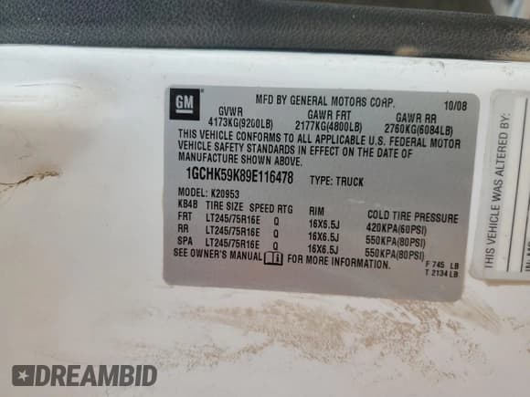 ✅ 2009 Chevrolet Silverado 2500HD LT • VIN: 1GCHK59K89E116478 • Lot: 60820675. Wystawiony na Copart z przebiegiem 162 409 mil. Bezpłatny archiwum sprzedaży aukcyjnych z USA i szczegółowy raport historii pojazdu na DreamBid. Zdjęcie 13.