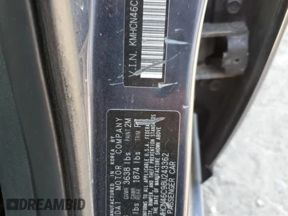 ✅ 2008 Hyundai Accent GLS • VIN: KMHCN46C98U243362 • Лот: 53572565. Опубликован ранее на Copart с пробегом 192 980 миль. Бесплатный доступ к архиву аукционных продаж из США и подробный отчёт об истории автомобиля на DreamBid. Изображение 13.