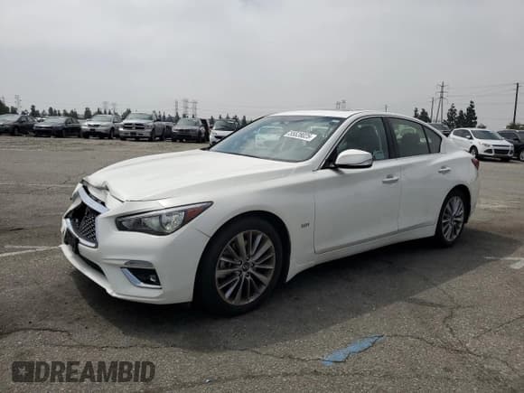 ✅ 2019 Infiniti Q50 Luxe • VIN: JN1EV7AP0KM543598 • Lot: 55528025. Listed on Copart with 40,168 mi. Free auction sales archive from the USA and detailed vehicle history report at DreamBid. Image 1.