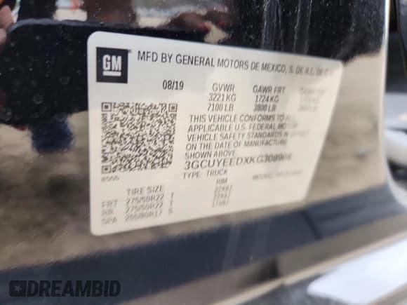 ✅ 2019 Chevrolet Silverado 1500 RST • VIN: 3GCUYEEDXKG308908 • Lot: 80295925. Wystawiony na Copart z przebiegiem 85 773 mil. Bezpłatny archiwum sprzedaży aukcyjnych z USA i szczegółowy raport historii pojazdu na DreamBid. Zdjęcie 12.