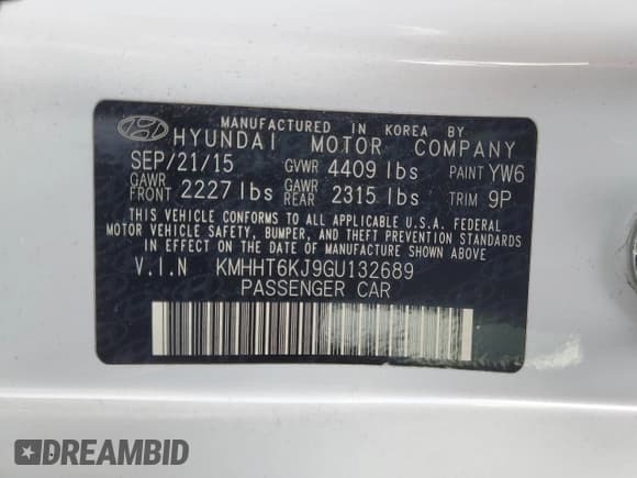 ✅ 2016 Hyundai Genesis Coupe 3.8L Base • VIN: KMHHT6KJ9GU132689 • Lot: 44062165. Wystawiony na Copart z przebiegiem 62 676 mil. Bezpłatny archiwum sprzedaży aukcyjnych z USA i szczegółowy raport historii pojazdu na DreamBid. Zdjęcie 12.