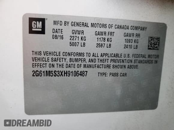 ✅ 2017 Cadillac XTS Luxury • VIN: 2G61M5S3XH9106487 • Lot: 90584325. Wystawiony na Copart z przebiegiem 126 732 mil. Bezpłatny archiwum sprzedaży aukcyjnych z USA i szczegółowy raport historii pojazdu na DreamBid. Zdjęcie 12.