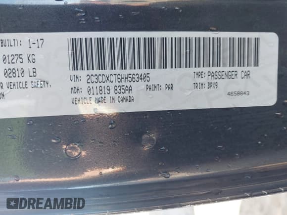 ✅ 2017 Dodge Charger R/T • VIN: 2C3CDXCT6HH563405 • Lot: 43391305. Wystawiony na IAAI z przebiegiem 108 175 mil. Bezpłatny archiwum sprzedaży aukcyjnych z USA i szczegółowy raport historii pojazdu na DreamBid. Zdjęcie 9.