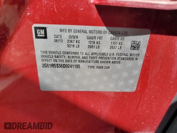 ✅ 2013 Cadillac XTS Luxury • VIN: 2G61R5S36D9241185 • Lot: 63567255. Wystawiony na Copart z przebiegiem 111 371 mil. Bezpłatny archiwum sprzedaży aukcyjnych z USA i szczegółowy raport historii pojazdu na DreamBid. Zdjęcie 12.
