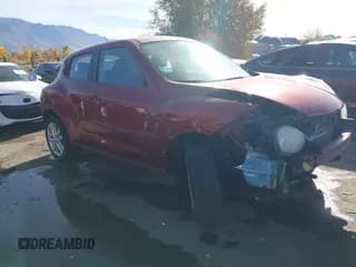 ✅ 2013 Nissan Juke S • VIN: JN8AF5MV6DT216739 • Lot: 43656883. Listed on IAAI with 120,213 mi. Free auction sales archive from the USA and detailed vehicle history report at DreamBid. Image 1.