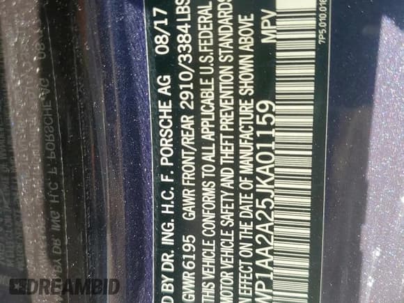 ✅ 2018 Porsche Cayenne • VIN: WP1AA2A25JKA01159 • Lot: 84397175. Wystawiony na Copart z przebiegiem 65 329 mil. Bezpłatny archiwum sprzedaży aukcyjnych z USA i szczegółowy raport historii pojazdu na DreamBid. Zdjęcie 13.