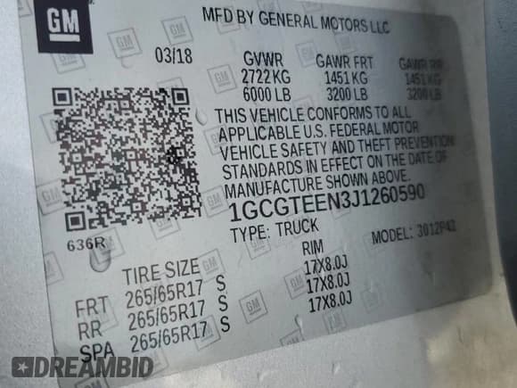 ✅ 2018 Chevrolet Colorado 4WD ZR2 • VIN: 1GCGTEEN3J1260590 • Лот: 43562765. Опубликован ранее на Copart с пробегом 50 783 миль. Бесплатный доступ к архиву аукционных продаж из США и подробный отчёт об истории автомобиля на DreamBid. Изображение 13.