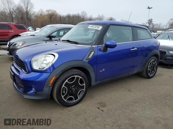 ✅ 2013 MINI Paceman S ALL4 • VIN: WMWSS7C59DWN51465 • Lot: 44923295. Listed on Copart with 84,124 mi. Free auction sales archive from the USA and detailed vehicle history report at DreamBid. Image 1.