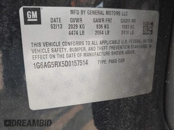 ✅ 2013 Cadillac ATS • VIN: 1G6AG5RX5D0157514 • Lot: 42406423. Wystawiony na IAAI z przebiegiem 131 666 mil. Bezpłatny archiwum sprzedaży aukcyjnych z USA i szczegółowy raport historii pojazdu na DreamBid. Zdjęcie 9.