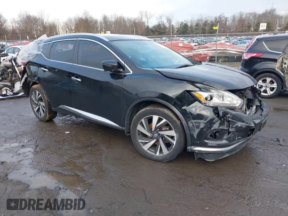 ✅ 2018 Nissan Murano SV • VIN: 5N1AZ2MH7JN128869 • Lot: 38634880. Listed on IAAI with 113,350 mi. Free auction sales archive from the USA and detailed vehicle history report at DreamBid. Image 1.