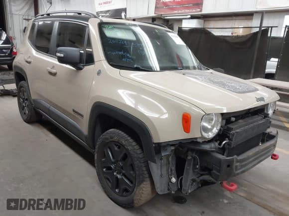 ✅ 2017 Jeep Renegade Trailhawk • VIN: ZACCJBCB6HPE92784 • Lot: 41423405. Listed on IAAI with 128,361 mi. Free auction sales archive from the USA and detailed vehicle history report at DreamBid. Image 1.