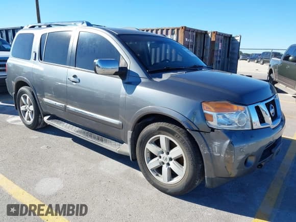 ✅ 2013 Nissan Armada Platinum • VIN: 5N1BA0NF5DN604912 • Lot: 43498916. Listed on IAAI with 198,136 mi. Free auction sales archive from the USA and detailed vehicle history report at DreamBid. Image 1.
