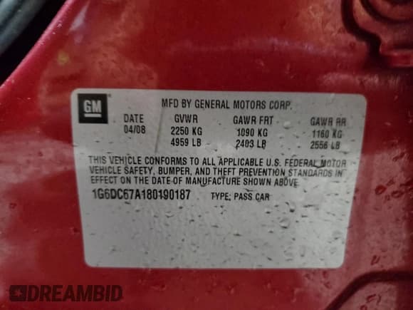 ✅ 2008 Cadillac STS RWD • VIN: 1G6DC67A180190187 • Лот: 48763765. Опубликован ранее на Copart с пробегом 117 650 миль. Бесплатный доступ к архиву аукционных продаж из США и подробный отчёт об истории автомобиля на DreamBid. Изображение 12.