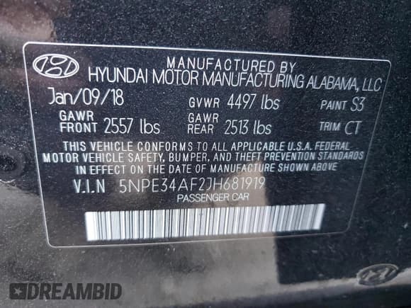 ✅ 2018 Hyundai Sonata Limited • VIN: 5NPE34AF2JH681919 • Лот: 40680803. Опубликован ранее на Copart с пробегом 78 777 миль. Бесплатный доступ к архиву аукционных продаж из США и подробный отчёт об истории автомобиля на DreamBid. Изображение 12.