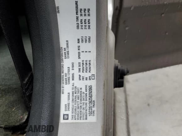 ✅ 2005 Chevrolet Colorado 1SE LS Z71 • VIN: 1GCDS136258292065 • Лот: 89898215. Опубликован ранее на Copart с пробегом 177 650 миль. Бесплатный доступ к архиву аукционных продаж из США и подробный отчёт об истории автомобиля на DreamBid. Изображение 12.