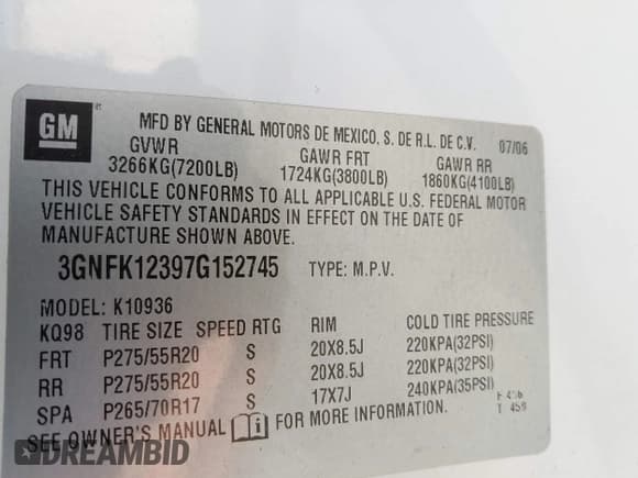 ✅ 2007 Chevrolet Avalanche 2LT • VIN: 3GNFK12397G152745 • Лот: 43767057. Опубликован ранее на IAAI с пробегом 196 968 миль. Бесплатный доступ к архиву аукционных продаж из США и подробный отчёт об истории автомобиля на DreamBid. Изображение 9.