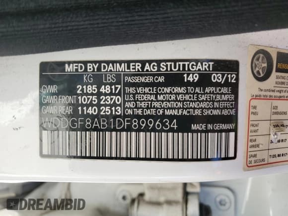 ✅ 2013 Mercedes-Benz C 300 Sport • VIN: WDDGF8AB1DF899634 • Lot: 82237315. Wystawiony na Copart z przebiegiem 122 557 mil. Bezpłatny archiwum sprzedaży aukcyjnych z USA i szczegółowy raport historii pojazdu na DreamBid. Zdjęcie 12.