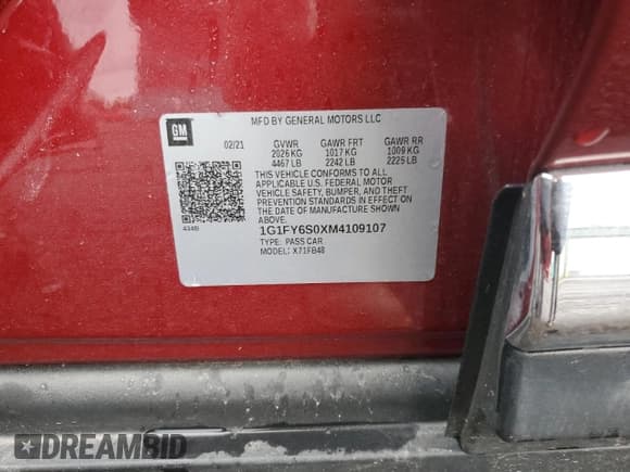 ✅ 2021 Chevrolet Bolt EV LT • VIN: 1G1FY6S0XM4109107 • Lot: 43477625. Wystawiony na Copart z przebiegiem 27 598 mil. Bezpłatny archiwum sprzedaży aukcyjnych z USA i szczegółowy raport historii pojazdu na DreamBid. Zdjęcie 14.