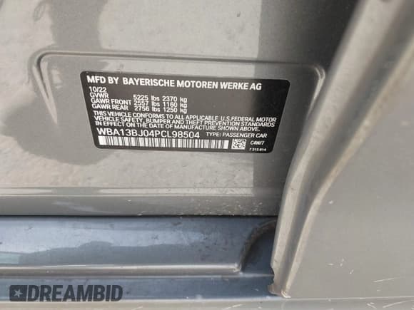 ✅ 2023 BMW 5 Series 530i xDrive • VIN: WBA13BJ04PCL98504 • Лот: 41702411. Опубликован ранее на IAAI с пробегом 27 830 миль. Бесплатный доступ к архиву аукционных продаж из США и подробный отчёт об истории автомобиля на DreamBid. Изображение 9.