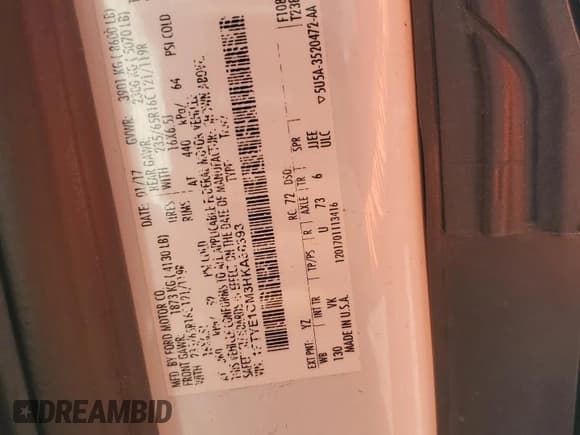 ✅ 2017 Ford Transit Cargo • VIN: 1FTYE1CM3HKA56393 • Лот: 57394885. Опубликован ранее на Copart с пробегом 104 350 миль. Бесплатный доступ к архиву аукционных продаж из США и подробный отчёт об истории автомобиля на DreamBid. Изображение 12.