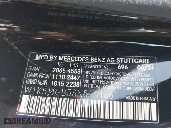 2025 Mercedes-Benz CLA 250 с VIN W1K5J4GB5SN513466, выставлен на аукционе IAAI как лот 42849871 с пробегом 19 142 миль миль и . История ставок и продаж доступна на DreamBid. Изображение 9.