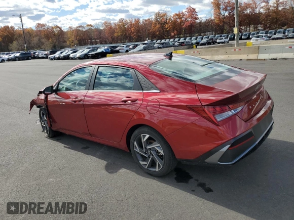 ✅ 2025 Hyundai Elantra SEL Convenience • VIN: KMHLS4DG7SU003796 • Лот: 91695545. Опубликован ранее на Copart с пробегом 9 995 миль. Бесплатный доступ к архиву аукционных продаж из США и подробный отчёт об истории автомобиля на DreamBid. Изображение 2.