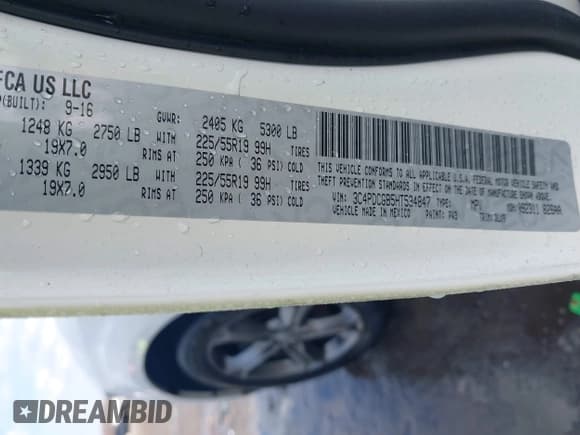 ✅ 2017 Dodge Journey Crossroad Plus • VIN: 3C4PDCGB5HT534847 • Lot: 43749387. Wystawiony na IAAI z przebiegiem 107 735 mil. Bezpłatny archiwum sprzedaży aukcyjnych z USA i szczegółowy raport historii pojazdu na DreamBid. Zdjęcie 9.