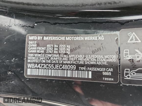 ✅ 2018 BMW 4 Series 430i xDrive • VIN: WBA4Z3C55JEC48099 • Lot: 83805305. Wystawiony na Copart z przebiegiem 66 199 mil. Bezpłatny archiwum sprzedaży aukcyjnych z USA i szczegółowy raport historii pojazdu na DreamBid. Zdjęcie 12.