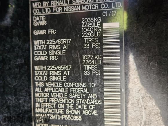 ✅ 2017 Nissan Rogue SV • VIN: KNMAT2MT1HP550368 • Лот: 87471535. Опубликован ранее на Copart с пробегом 220 164 миль. Бесплатный доступ к архиву аукционных продаж из США и подробный отчёт об истории автомобиля на DreamBid. Изображение 14.