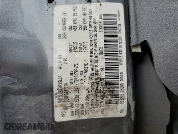 ✅ 2006 Dodge 2500 ST • VIN: 3D7KS26D26G211445 • Lot: 59830865. Wystawiony na Copart z przebiegiem Nie podano. Bezpłatny archiwum sprzedaży aukcyjnych z USA i szczegółowy raport historii pojazdu na DreamBid. Zdjęcie 12.