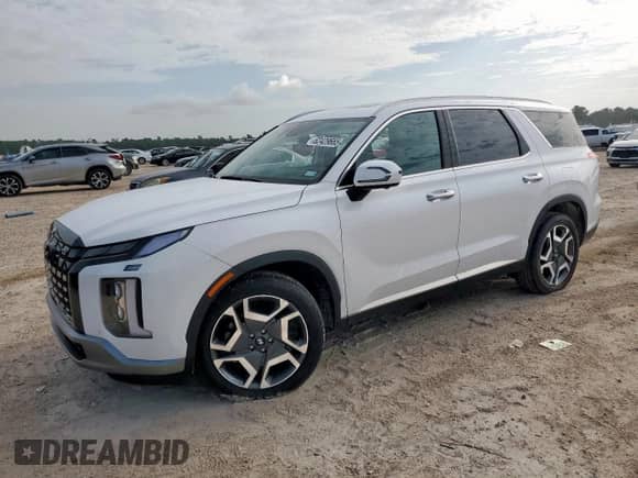 ✅ 2025 Hyundai Palisade Limited • VIN: KM8R54GE1SU848039 • Лот: 62429665. Размещён на Copart с пробегом 7 420 миль миль. Получите бесплатный доступ к архиву аукционных продаж из США и посмотрите подробный отчёт об истории автомобиля на DreamBid. Изображение 1.
