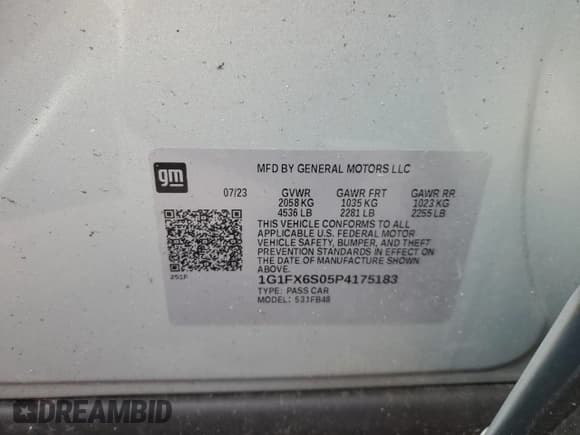 ✅ 2023 Chevrolet Bolt EV 2LT • VIN: 1G1FX6S05P4175183 • Lot: 72506434. Wystawiony na Copart z przebiegiem 4 275 mil. Bezpłatny archiwum sprzedaży aukcyjnych z USA i szczegółowy raport historii pojazdu na DreamBid. Zdjęcie 13.