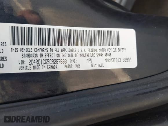 ✅ 2012 Chrysler Town & Country Touring L • VIN: 2C4RC1CG5CR287603 • Лот: 43089125. Опубликован ранее на IAAI с пробегом 169 966 миль. Бесплатный доступ к архиву аукционных продаж из США и подробный отчёт об истории автомобиля на DreamBid. Изображение 9.