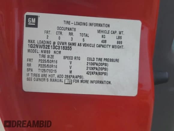 ✅ 2003 Pontiac Grand Am GT • VIN: 1G2NW52E13C318355 • Lot: 63562185. Wystawiony na Copart z przebiegiem 253 369 mil. Bezpłatny archiwum sprzedaży aukcyjnych z USA i szczegółowy raport historii pojazdu na DreamBid. Zdjęcie 12.