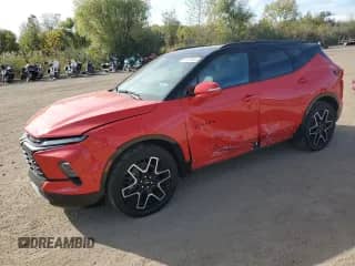 ✅ 2023 Chevrolet Blazer RS • VIN: 3GNKBKRS0PS114903 • Lot: 85112545. Wystawiony na Copart z przebiegiem 16 062 mil mil. Skorzystaj z bezpłatnego archiwum sprzedaży aukcyjnych z USA i zobacz szczegółowy raport historii pojazdu na DreamBid. Zdjęcie 1.