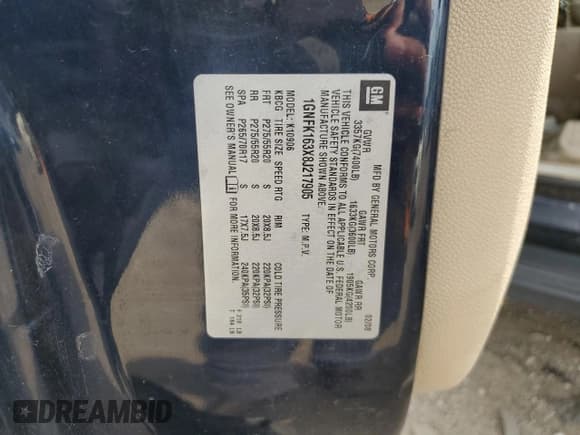 ✅ 2008 Chevrolet Suburban 1LT • VIN: 1GNFK163X8J217905 • Lot: 65910755. Wystawiony na Copart z przebiegiem Nie podano. Bezpłatny archiwum sprzedaży aukcyjnych z USA i szczegółowy raport historii pojazdu na DreamBid. Zdjęcie 13.