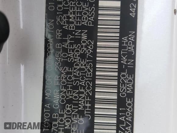 ✅ 2011 Lexus IS 250 C • VIN: JTHFF2C21B2517962 • Lot: 68846355. Wystawiony na Copart z przebiegiem 186 471 mil. Bezpłatny archiwum sprzedaży aukcyjnych z USA i szczegółowy raport historii pojazdu na DreamBid. Zdjęcie 12.