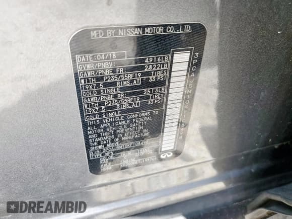 ✅ 2019 Infiniti QX50 Luxe • VIN: 3PCAJ5M10KF108494 • Лот: 66205125. Опубликован ранее на Copart с пробегом 112 023 миль. Бесплатный доступ к архиву аукционных продаж из США и подробный отчёт об истории автомобиля на DreamBid. Изображение 13.