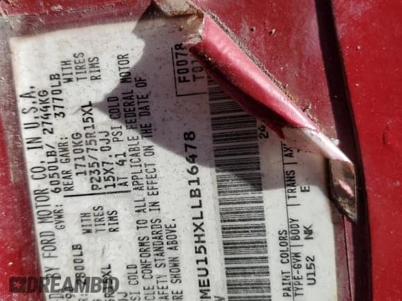 ✅ 1990 Ford Bronco Custom • VIN: 1FMEU15HXLLB16478 • Лот: 82661804. Опубликован ранее на Copart с пробегом 188 692 миль. Бесплатный доступ к архиву аукционных продаж из США и подробный отчёт об истории автомобиля на DreamBid. Изображение 13.