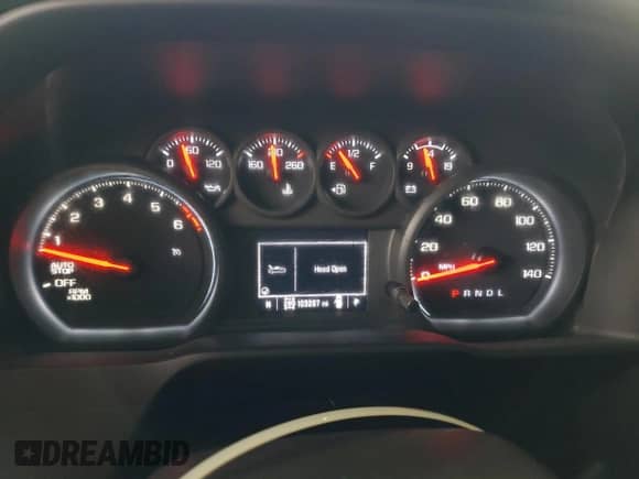 2022 Chevrolet Silverado 1500 Custom Trail Boss with VIN 3GCPDCED1NG644402, listed as a Copart auction lot 50688175 with 103,297 mi miles and Clean title. Bid and sale history available at DreamBid. Image 9.