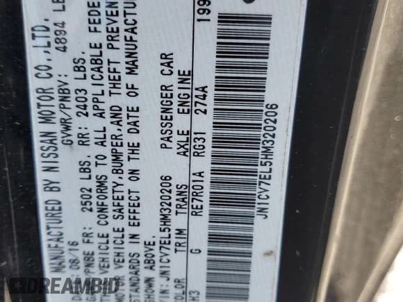 ✅ 2017 Infiniti Q60 Premium • VIN: JN1CV7EL5HM320206 • Лот: 82007775. Опубликован ранее на Copart с пробегом 74 037 миль. Бесплатный доступ к архиву аукционных продаж из США и подробный отчёт об истории автомобиля на DreamBid. Изображение 12.