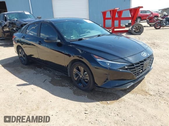 ✅ 2022 Hyundai Elantra Blue • VIN: KMHLM4AJ2NU028765 • Lot: 42516435. Listed on IAAI with 100,649 mi. Free auction sales archive from the USA and detailed vehicle history report at DreamBid. Image 1.