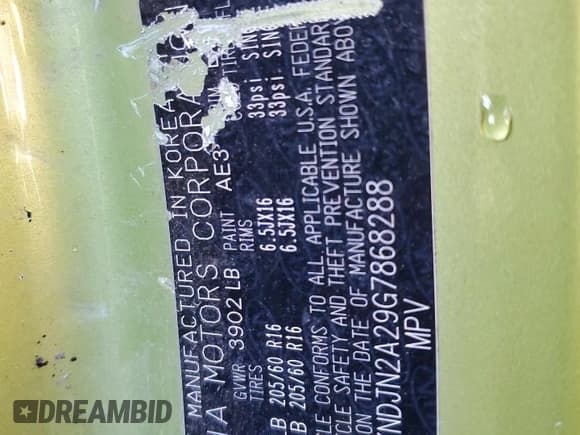 ✅ 2016 Kia Soul • VIN: KNDJN2A29G7868288 • Лот: 80072063. Опубликован ранее на Copart с пробегом Не указан. Бесплатный доступ к архиву аукционных продаж из США и подробный отчёт об истории автомобиля на DreamBid. Изображение 13.